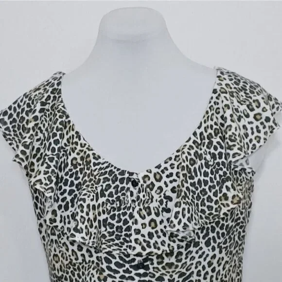NWT ZARA Leopard print ruffles boho festival crop top - Picture 8 of 13